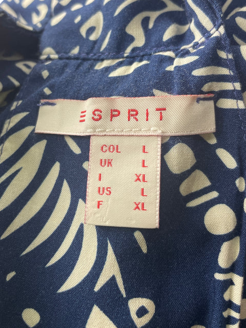 Blusa Esprit Halter Estampado Azul - Talla L