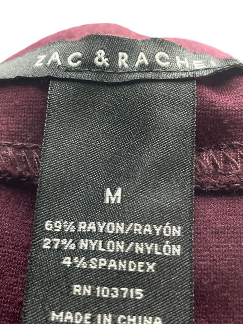 Pantalón Zac & Rachel Ajustado Wide-leg Morado - Talla M