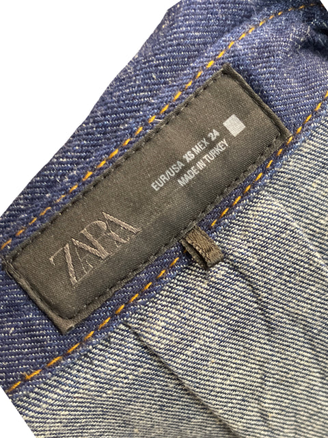 Conjunto Zara de Algodón Jeans Botones dorados Azul - Talla XS