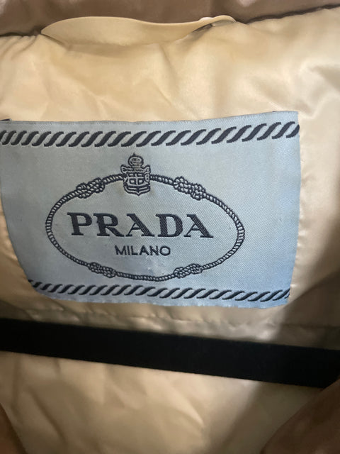 Abrigo Prada Acolchado Sin mangas Marrón - Talla 46