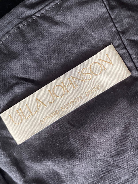 Vestido Ulla Johnson de Algodón Rucha Mini Negro - Talla 6