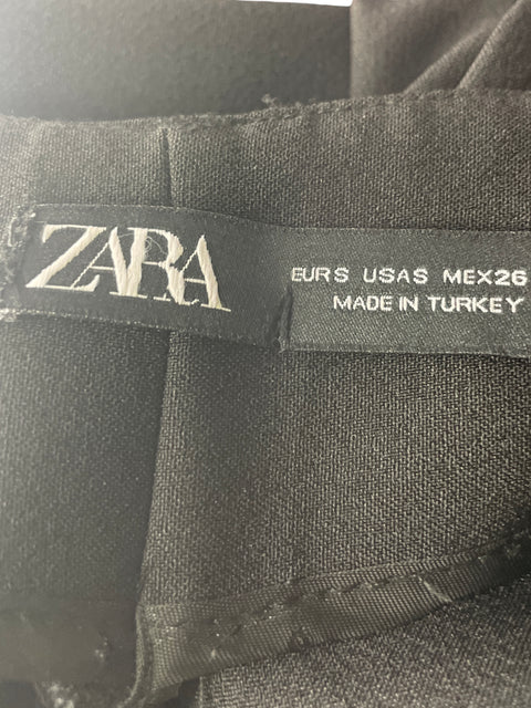 Pantalón Zara Bootcut Zipper Negro - Talla S