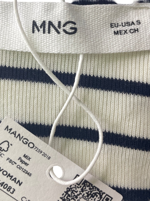 Blusa Mango de Algodón Rayas Manga larga Azul - Talla S