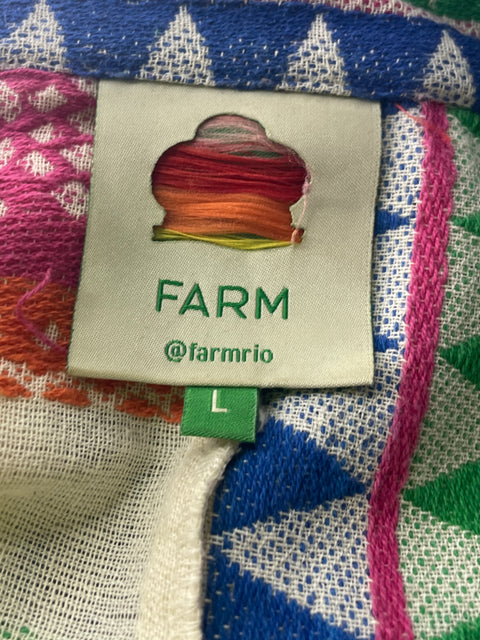 Conjunto Farm de Algodón Pantalón/bluson Estampado Verde - Talla L