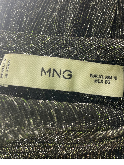 Vestido Mango Brillo Maxi Gris - Talla XL