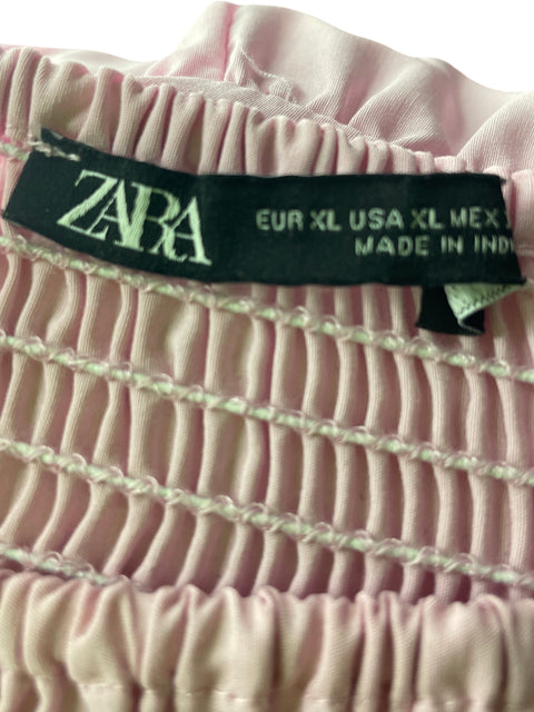 Vestido Zara Elastico Suelto Rosado - Talla XL