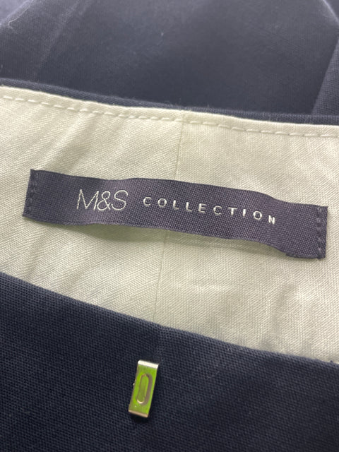 Pantalón M&s collections de Algodón Recto Capri Negro - Talla 10