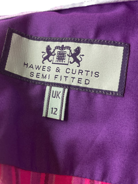 Camisa Hawes & Curtis de Algodón Rayas Manga larga Rosado - Talla 12