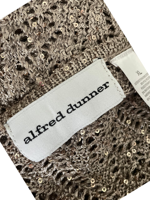 Cardigan Alfred Dunner Brillo Manga larga Marrón - Talla XL