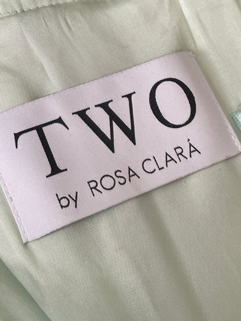 Vestido De Fiesta Two by Rosa Clará Midi Vuelos Verde - Talla 10
