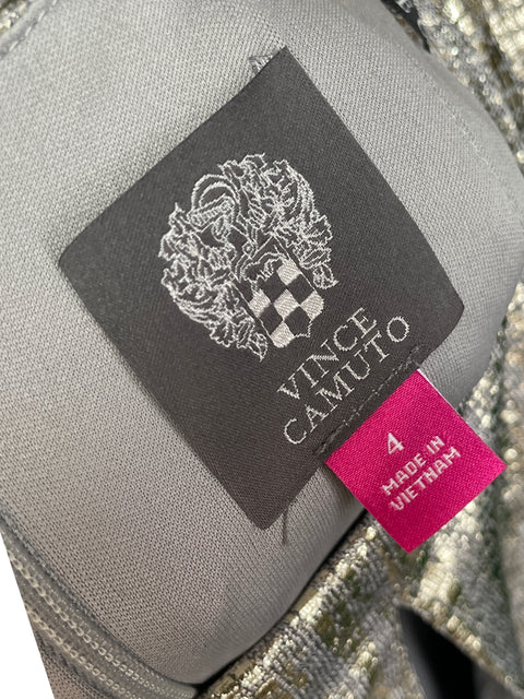 Mono Vince Camuto Brillo Manga larga Plateado - Talla 4