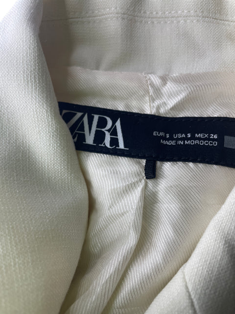 Chaleco Zara Cuello v Crop Blanco - Talla S