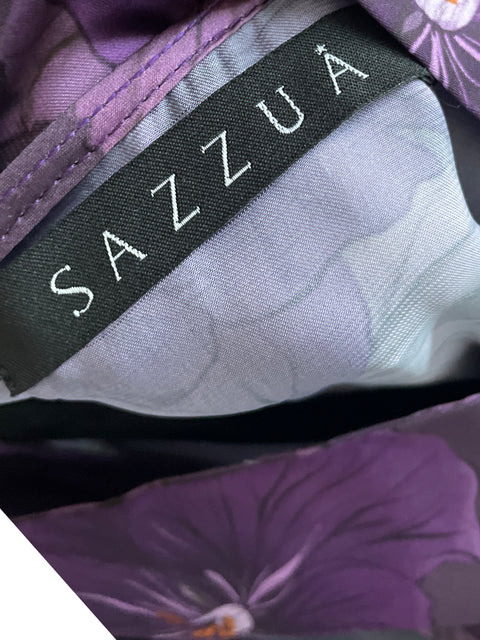 Cardigan Sazzua Estampado Satinado Morado - Talla U
