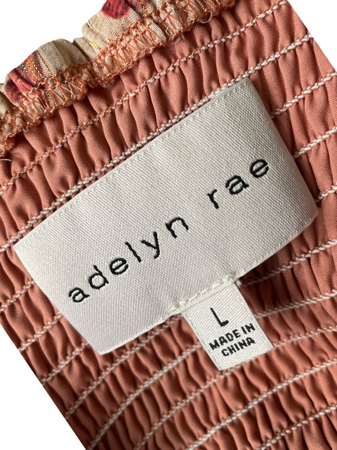 Vestido Adelyn Rae Midi Estampado Naranja - Talla L
