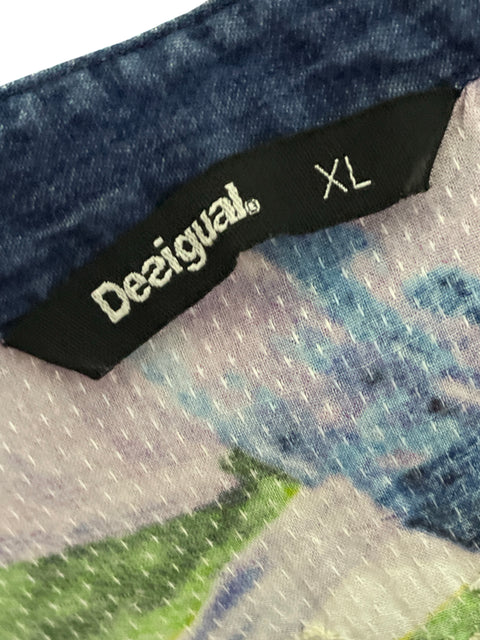 Blusa Desigual Estampado Manga larga Azul - Talla XL