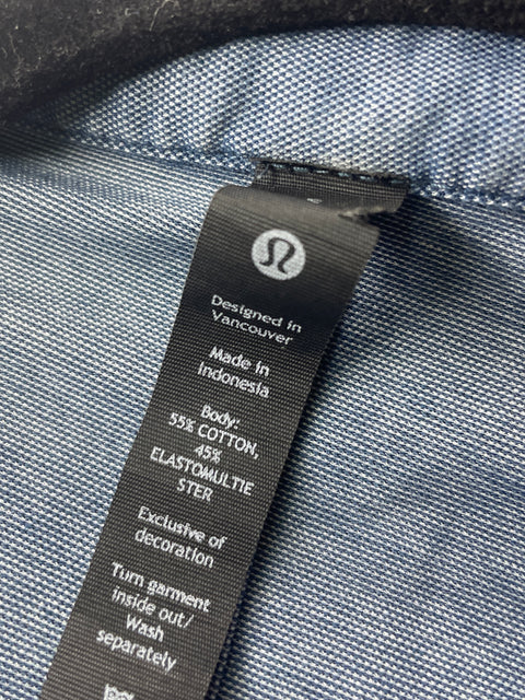 Camisa Lululemon de Algodón Botones Manga larga Azul - Talla S