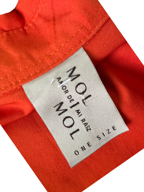 Camisa Molmol Mangas abullonadas Botones Naranja - Talla U