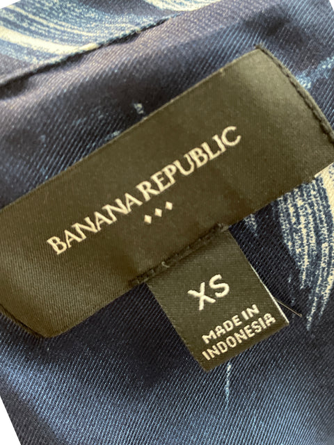 Vestido Banana Republic Estampado Midi Azul - Talla XS