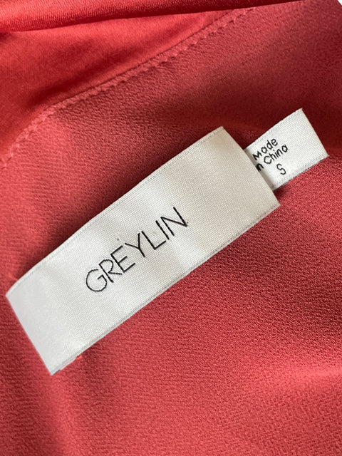 Vestido Greylin Satinado Manga larga Rojo - Talla S