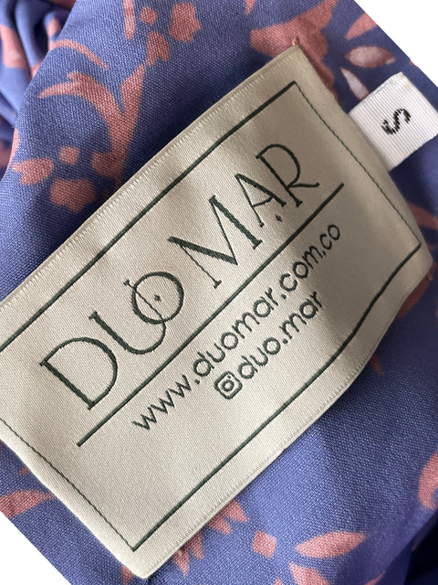 Vestido Duo Mar Estampado Mini Rosado - Talla S