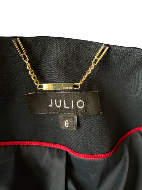 Conjunto Julio de Algodón Estampado Botones Rojo - Talla 6
