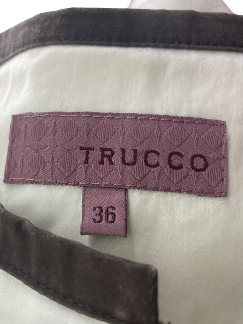 Vestido Trucco de Algodón Zipper Manga corta Blanco - Talla 36