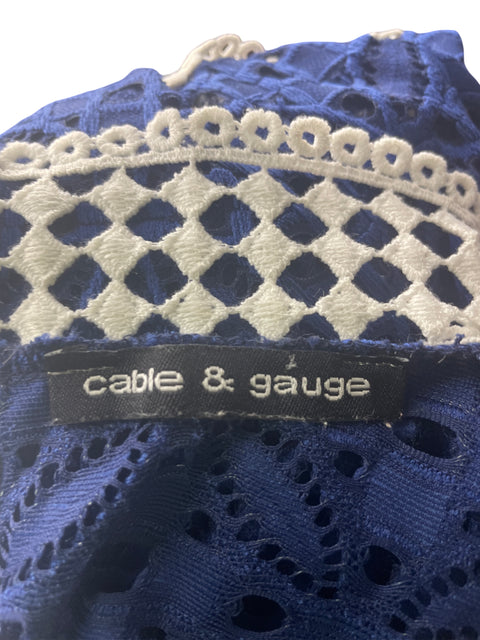 Blusa Cable & gauge de Algodón Tejido Troquelado Azul - Talla S