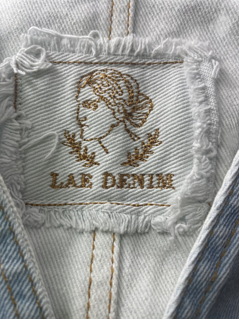 Chaleco Lae denim de Algodón Sin mangas Cuello v Azul - Talla U
