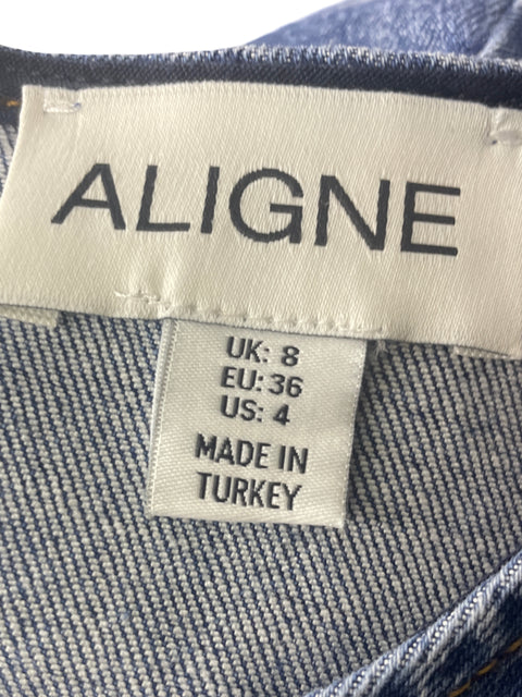 Blusa Aligne de Algodón Fajon Sin mangas Azul - Talla 4