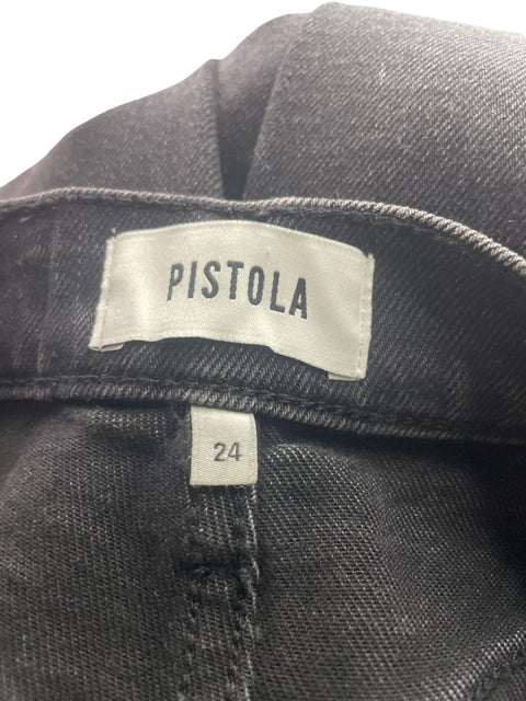 Pantalón Pistola Bolsillo Liso Negro - Talla 24