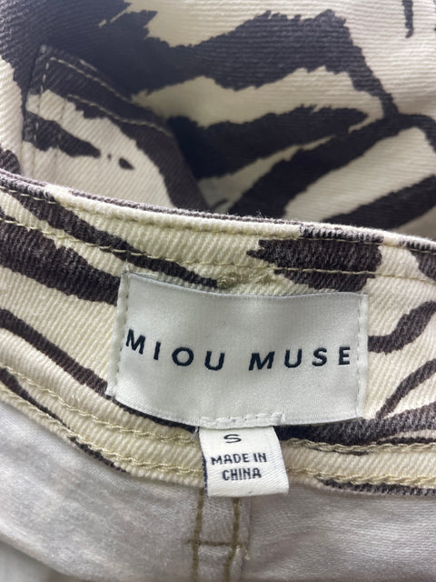 Pantalón Míou muse Animal print Recto Marrón - Talla S