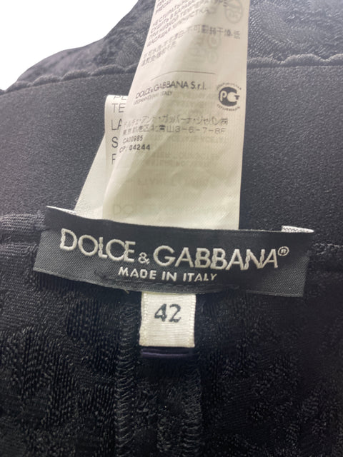 Pantalón Dolce & Gabbana Encaje Elastico Negro - Talla 42