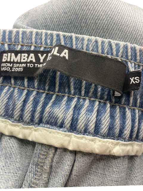 Pantalón Bimba Y Lola de Algodón Elastico Bolsillo Azul - Talla XS