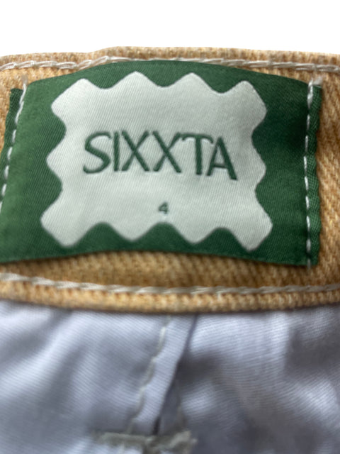 Short Sixxta Bicolor Bolsillo Naranja - Talla 4