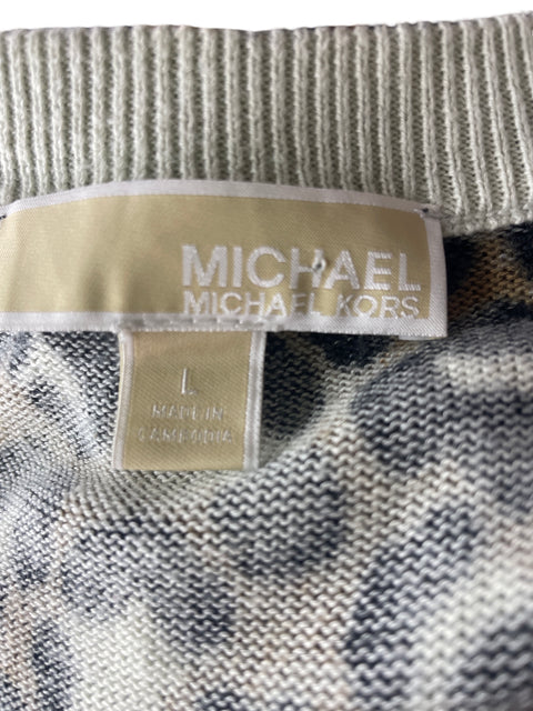 Chaqueta Michael Kors Animal print Cuello v Marrón - Talla L