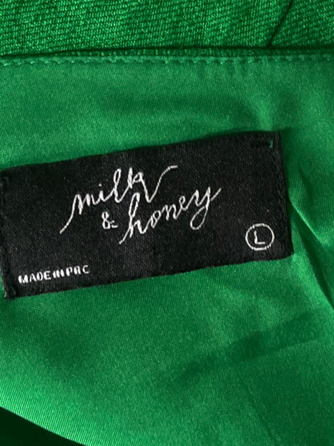 Romper Milk & Honey One shoulder Cinturón Verde - Talla L