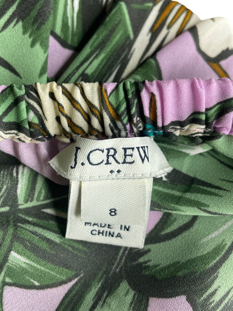 Blusa J Crew Estampado Out shoulders Morado - Talla 8