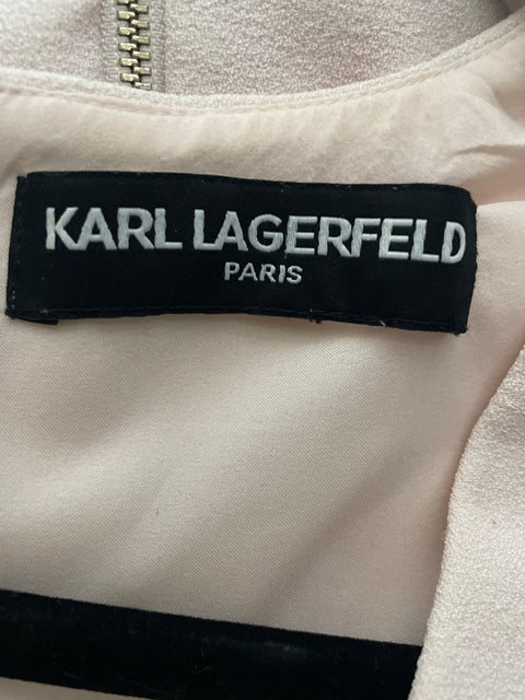 Vestido Karl Lagerfeld Midi Texturizado Beige - Talla S