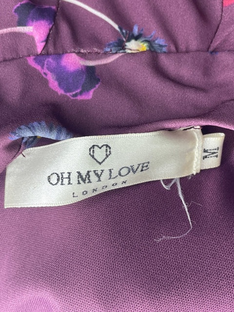 Vestido Oh My Love Estampado Fluido Morado - Talla S