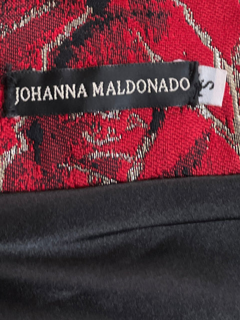 Conjunto Johanna Maldonado Top Falda maxi floral Negro - Talla S