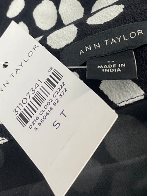 Vestido Ann Taylor Polka dot Maxi Negro - Talla S