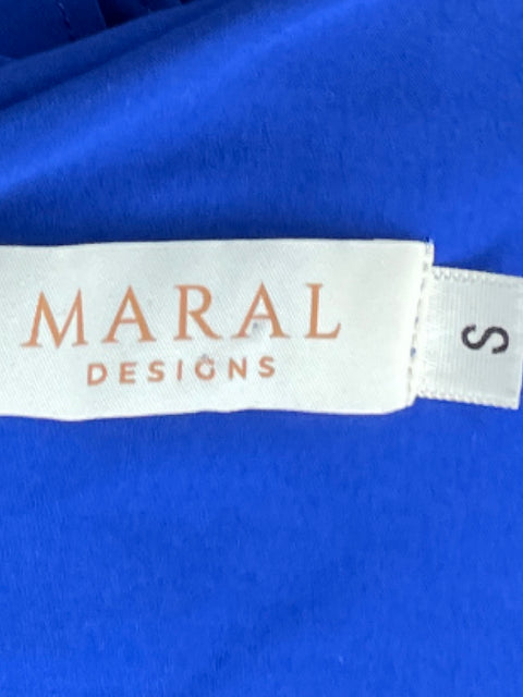 Blusa Maral Asimétrica Vuelos Azul - Talla S