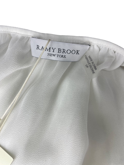 Vestido Ramy Brook Mini Abullonado Blanco - Talla S