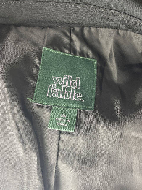 Blusa Wild Fable Liso Short Negro - Talla XS