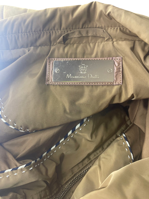 Chaqueta Massimo Dutti Acolchado Zipper Botones Marrón - Talla XL