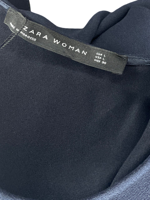 Blusa Zara Liso Negro - Talla L
