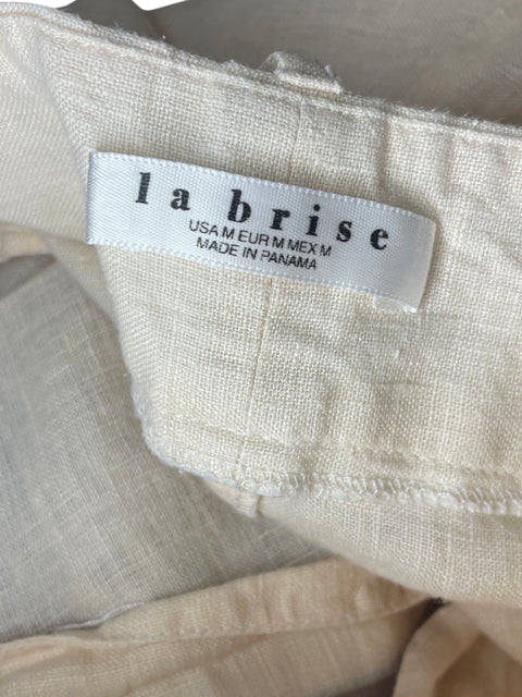 Pantalón La Brise Recto Palazo Beige - Talla M