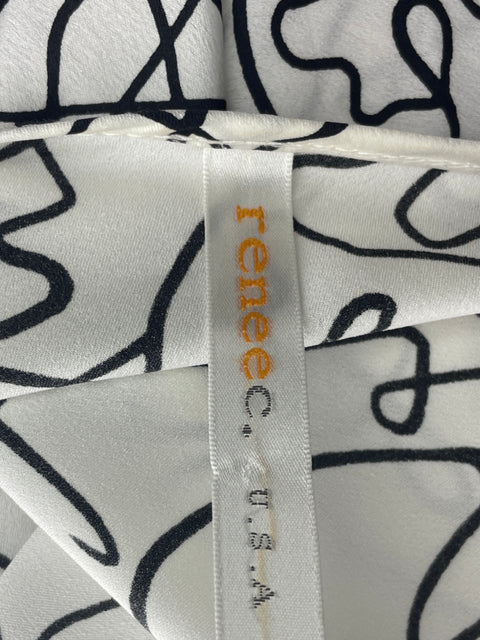 Blusa Reneec Estampado Asimétrico Negro - Talla M