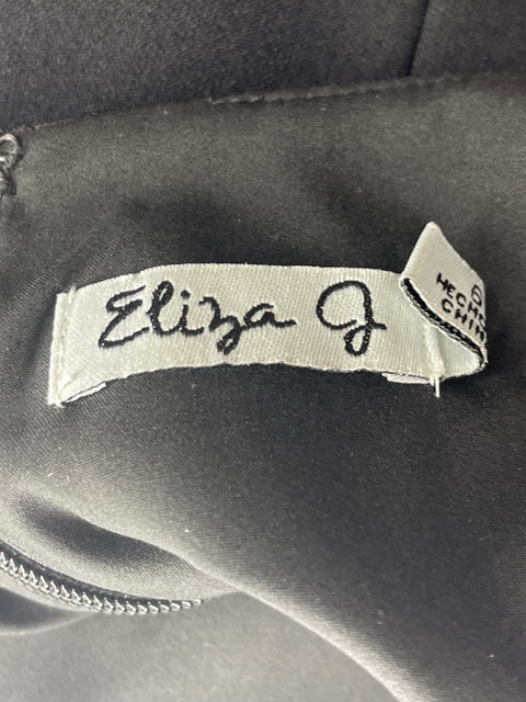 Vestido Eliza J Midi Plisado Negro - Talla 6
