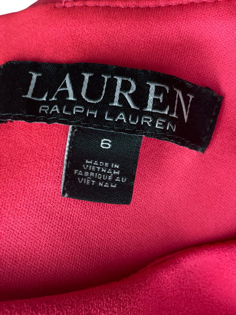 Vestido Ralph Lauren Midi Liso Rosado - Talla 6
